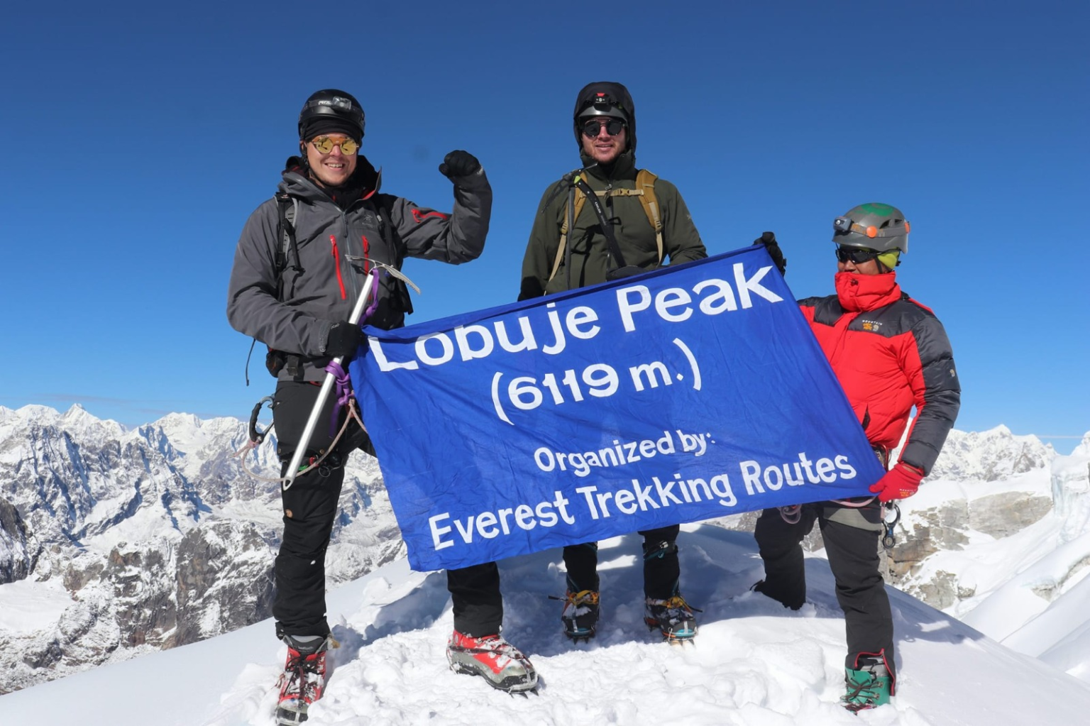 Three Himalayan Jewels: Mera Peak, Island Peak, and Lobuche Peak peak