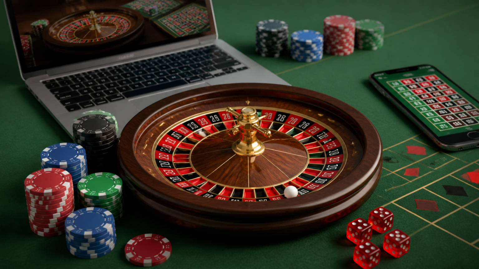 What Defines a Better Online Casino Experience: best online casino malaysia Online casino games on laptop and phone with roulette table
