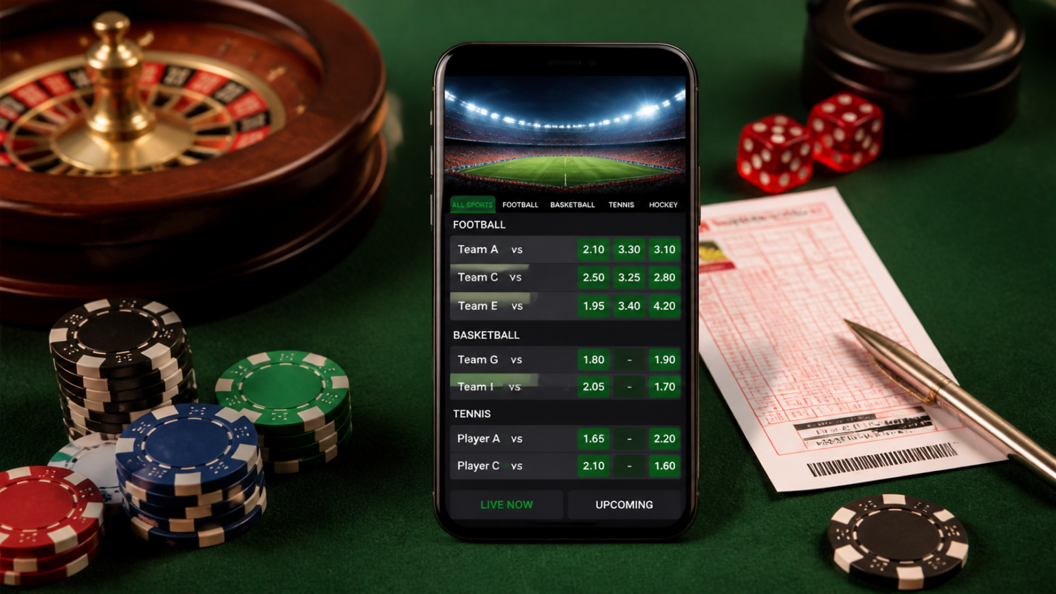 Singapore betting sites: A Guide to Comparing Options Sports betting markets displayed on a smartphone beside casino betting items